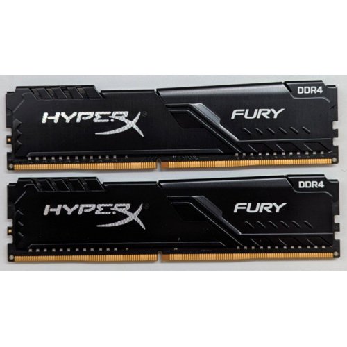 Озп HyperX DDR4 16GB (2x8GB) 2400Mhz FURY Black (HX424C15FB3K2/16) (Відновлено продавцем, 767049) купити з перевіркою сумісності: огляд, характеристики, ціна у Києві, Львові, Вінниці, Хмельницькому, Івано-Франківську, Україні | інтернет-магазин TELEMART.UA фото