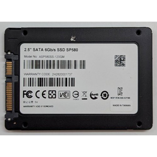 Купить Ssd-диск ADATA Premier SP580 TLC 120GB 2.5'' (ASP580SS3-120GM-C) (Восстановлено продавцом, 767055) с проверкой совместимости: обзор, характеристики, цена в Киеве, Днепре, Одессе, Харькове, Украине | интернет-магазин TELEMART.UA фото