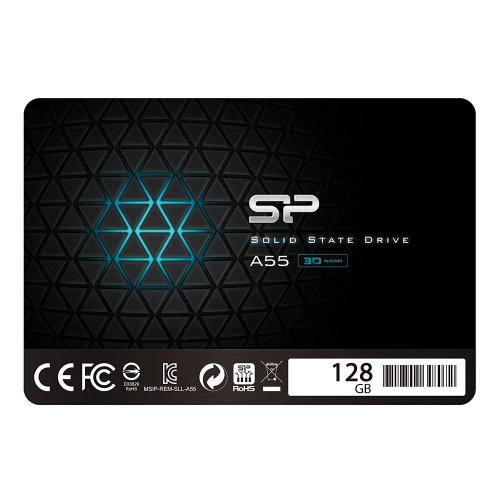 Ssd-диск Silicon Power Slim A55 128Gb 2.5" (SP128GBSS3A55S25) (Відновлено продавцем, 767057) купити з перевіркою сумісності: огляд, характеристики, ціна у Києві, Львові, Вінниці, Хмельницькому, Івано-Франківську, Україні | інтернет-магазин TELEMART.UA фото