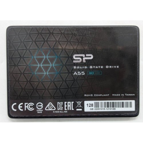 Ssd-диск Silicon Power Slim A55 128Gb 2.5" (SP128GBSS3A55S25) (Відновлено продавцем, 767057) купити з перевіркою сумісності: огляд, характеристики, ціна у Києві, Львові, Вінниці, Хмельницькому, Івано-Франківську, Україні | інтернет-магазин TELEMART.UA фото