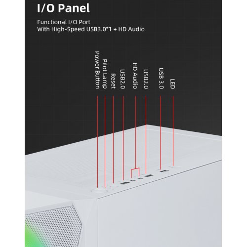 Купить Корпус SAMA 3313 без БП White с проверкой совместимости: обзор, характеристики, цена в Киеве, Днепре, Одессе, Харькове, Украине | интернет-магазин TELEMART.UA фото