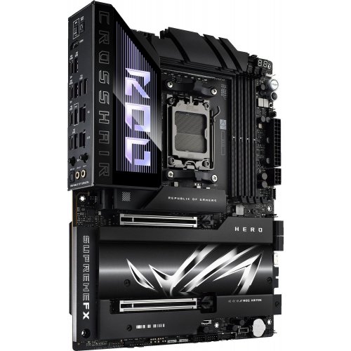 Уцінка материнська плата Asus ROG CROSSHAIR X870E HERO (sAM5, AMD X870E) (Сліди використання, 767088) купити з перевіркою сумісності: огляд, характеристики, ціна у Києві, Львові, Вінниці, Хмельницькому, Івано-Франківську, Україні | інтернет-магазин TELEMART.UA фото