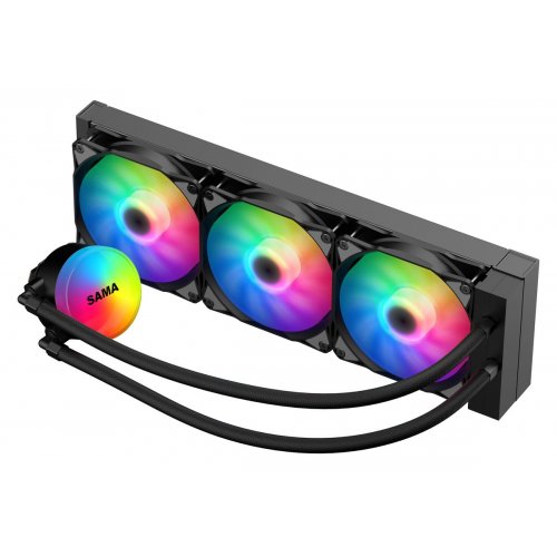 Готова СВО SAMA SI360mm Black купити з перевіркою сумісності: огляд, характеристики, ціна у Києві, Львові, Вінниці, Хмельницькому, Івано-Франківську, Україні | інтернет-магазин TELEMART.UA фото