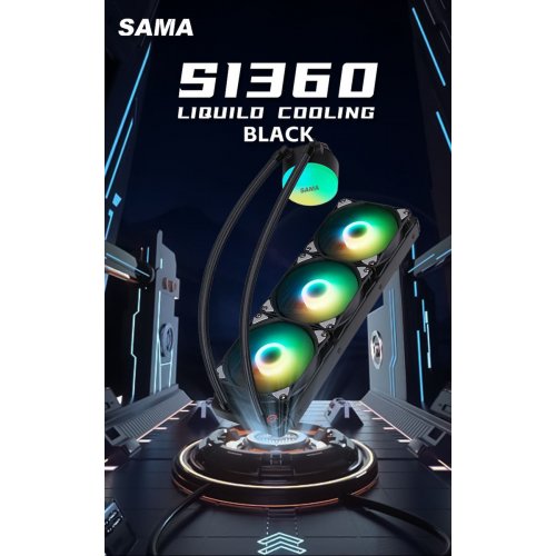 Готова СВО SAMA SI360mm Black купити з перевіркою сумісності: огляд, характеристики, ціна у Києві, Львові, Вінниці, Хмельницькому, Івано-Франківську, Україні | інтернет-магазин TELEMART.UA фото