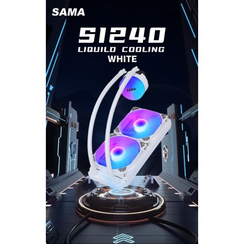 Готова СВО SAMA SI240mm White купити з перевіркою сумісності: огляд, характеристики, ціна у Києві, Львові, Вінниці, Хмельницькому, Івано-Франківську, Україні | інтернет-магазин TELEMART.UA фото