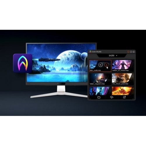 Купити Монітор BenQ 24.5" EX251 (9H.LN9LA.TBE) White - ціна в Києві, Львові, Вінниці, Хмельницькому, Франківську, Україні | інтернет-магазин TELEMART.UA фото