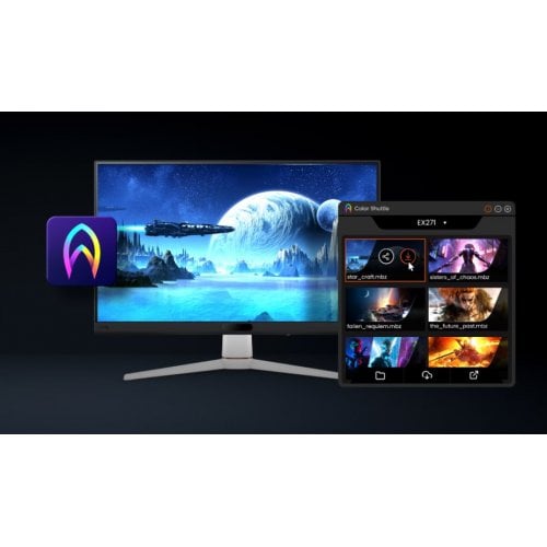 Купить Монитор BenQ 27" EX271 (9H.LNALA.TBE) White - цена в Харькове, Киеве, Днепре, Одессе
в интернет-магазине Telemart фото