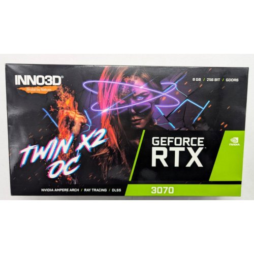 Відеокарта Inno3D GeForce RTX 3070 Twin X2 OC 8192MB (N30702-08D6X-171032LH) LHR (Відновлено продавцем, 767410) купити з перевіркою сумісності: огляд, характеристики, ціна у Києві, Львові, Вінниці, Хмельницькому, Івано-Франківську, Україні | інтернет-магазин TELEMART.UA фото