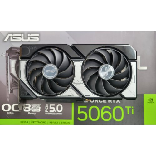 Купить Уценка видеокарта Asus Dual GeForce RTX 5060 Ti OC 8192MB (DUAL-RTX5060TI-O8G) (Следы использования, 767416) с проверкой совместимости: обзор, характеристики, цена в Киеве, Днепре, Одессе, Харькове, Украине | интернет-магазин TELEMART.UA фото