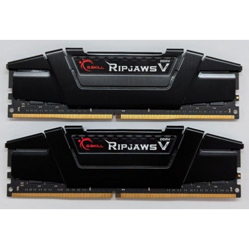 Озп G.Skill DDR4 32GB (2x16GB) 3600Mhz Ripjaws V Black (F4-3600C18D-32GVK) (Відновлено продавцем, 767578) купити з перевіркою сумісності: огляд, характеристики, ціна у Києві, Львові, Вінниці, Хмельницькому, Івано-Франківську, Україні | інтернет-магазин TELEMART.UA фото