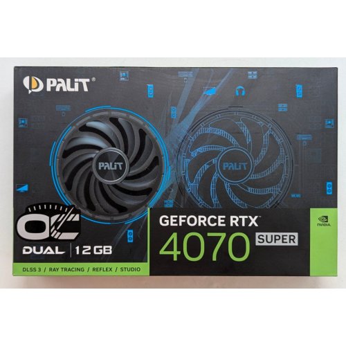 Купить Видеокарта Palit GeForce RTX 4070 SUPER Dual OC 12228MB (NED407SS19K9-1043D) (Восстановлено продавцом, 767580) с проверкой совместимости: обзор, характеристики, цена в Киеве, Днепре, Одессе, Харькове, Украине | интернет-магазин TELEMART.UA фото