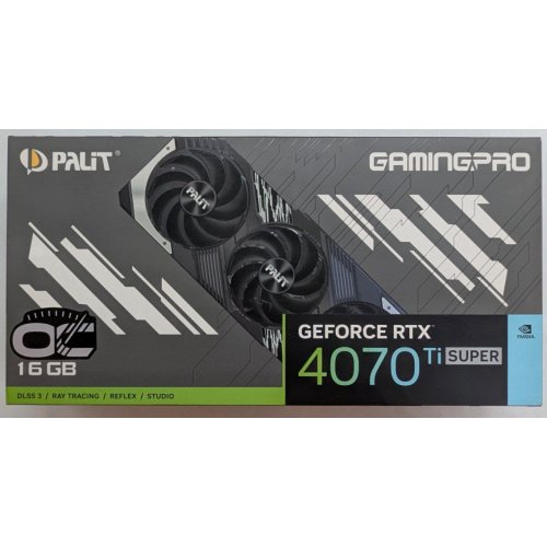 Купить Видеокарта Palit GeForce RTX 4070 Ti SUPER GamingPro OC 16384MB (NED47TSH19T2-1043A) (Восстановлено продавцом, 767591) с проверкой совместимости: обзор, характеристики, цена в Киеве, Днепре, Одессе, Харькове, Украине | интернет-магазин TELEMART.UA фото
