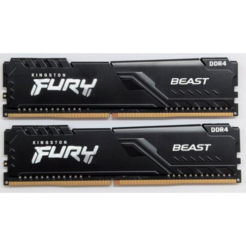 Озп Kingston DDR4 16GB (2x8GB) 3200Mhz FURY Beast Black (KF432C16BBK2/16) (Відновлено продавцем, 767698) купити з перевіркою сумісності: огляд, характеристики, ціна у Києві, Львові, Вінниці, Хмельницькому, Івано-Франківську, Україні | інтернет-магазин TELEMART.UA фото