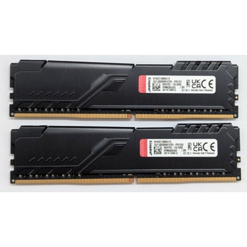 Озп Kingston DDR4 16GB (2x8GB) 3200Mhz FURY Beast Black (KF432C16BBK2/16) (Відновлено продавцем, 767698) купити з перевіркою сумісності: огляд, характеристики, ціна у Києві, Львові, Вінниці, Хмельницькому, Івано-Франківську, Україні | інтернет-магазин TELEMART.UA фото