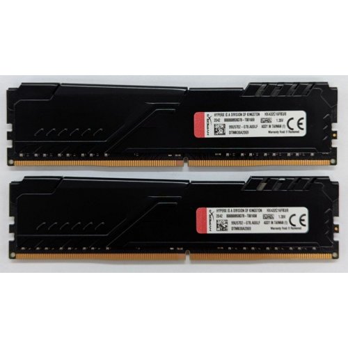 Озп HyperX DDR4 16GB 3200Mhz FURY Black (HX432C16FB3/16) (Відновлено продавцем, 767737) купити з перевіркою сумісності: огляд, характеристики, ціна у Києві, Львові, Вінниці, Хмельницькому, Івано-Франківську, Україні | інтернет-магазин TELEMART.UA фото