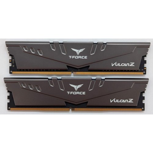 Купить Озу Team DDR4 16GB (2x8GB) 3200Mhz T-Force Vulcan Z Grey (TLZGD416G3200HC16CDC01) (Восстановлено продавцом, 767742) с проверкой совместимости: обзор, характеристики, цена в Киеве, Днепре, Одессе, Харькове, Украине | интернет-магазин TELEMART.UA фото