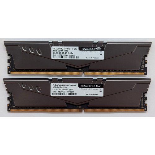 Купить Озу Team DDR4 16GB (2x8GB) 3200Mhz T-Force Vulcan Z Grey (TLZGD416G3200HC16CDC01) (Восстановлено продавцом, 767742) с проверкой совместимости: обзор, характеристики, цена в Киеве, Днепре, Одессе, Харькове, Украине | интернет-магазин TELEMART.UA фото