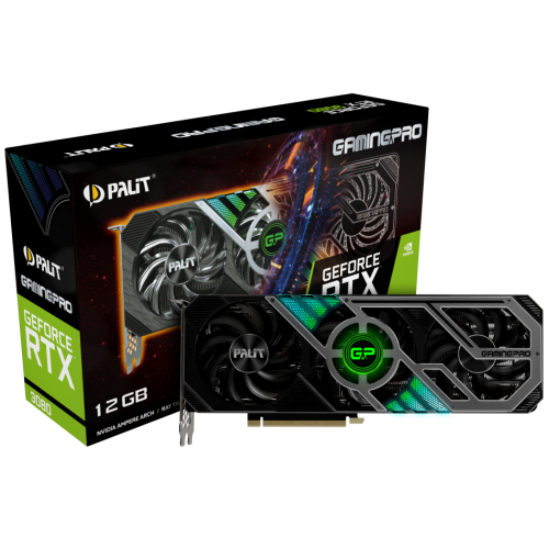 Відеокарта Palit GeForce RTX 3080 GamingPro 12288MB (NED3080019KB-132AA) (Відновлено продавцем, 767872) купити з перевіркою сумісності: огляд, характеристики, ціна у Києві, Львові, Вінниці, Хмельницькому, Івано-Франківську, Україні | інтернет-магазин TELEMART.UA фото