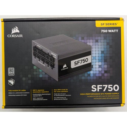 Купить Блок питания Corsair SF750 750W (CP-9020186-EU) (Восстановлено продавцом, 767896) с проверкой совместимости: обзор, характеристики, цена в Киеве, Днепре, Одессе, Харькове, Украине | интернет-магазин TELEMART.UA фото