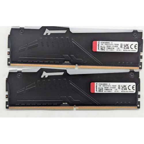 Купить Озу Kingston DDR5 16GB (2x8GB) 5600MHz FURY Beast RGB Black (KF556C40BBAK2-16) (Восстановлено продавцом, 767932) с проверкой совместимости: обзор, характеристики, цена в Киеве, Днепре, Одессе, Харькове, Украине | интернет-магазин TELEMART.UA фото