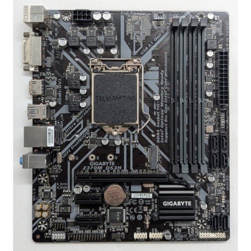 Материнська плата Gigabyte Z370M DS3H (s1151-V2, Intel Z370) (Відновлено продавцем, 768070) купити з перевіркою сумісності: огляд, характеристики, ціна у Києві, Львові, Вінниці, Хмельницькому, Івано-Франківську, Україні | інтернет-магазин TELEMART.UA фото
