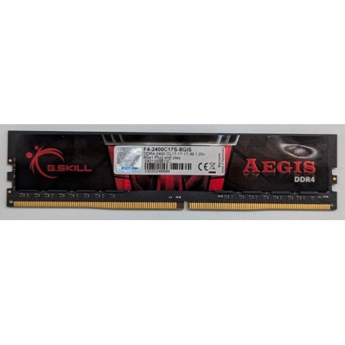 Купить Озу G.Skill DDR4 8GB 2400Mhz Aegis (F4-2400C17S-8GIS) (Восстановлено продавцом, 768076) с проверкой совместимости: обзор, характеристики, цена в Киеве, Днепре, Одессе, Харькове, Украине | интернет-магазин TELEMART.UA фото