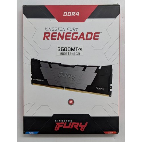 Купить Озу Kingston DDR4 16GB (2x8GB) 3600Mhz FURY Renegade Black (KF436C16RB2K2/16) (Восстановлено продавцом, 768080) с проверкой совместимости: обзор, характеристики, цена в Киеве, Днепре, Одессе, Харькове, Украине | интернет-магазин TELEMART.UA фото