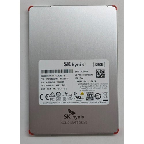 Купить Ssd-диск Hynix 128GB 2.5" (HFS128G32TNF-N3A0A) (Восстановлено продавцом, 768092) с проверкой совместимости: обзор, характеристики, цена в Киеве, Днепре, Одессе, Харькове, Украине | интернет-магазин TELEMART.UA фото
