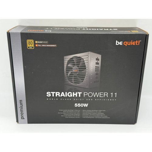 Блок живлення Be Quiet! Straight Power 11 550W (BN281) (Відновлено продавцем, 768111) купити з перевіркою сумісності: огляд, характеристики, ціна у Києві, Львові, Вінниці, Хмельницькому, Івано-Франківську, Україні | інтернет-магазин TELEMART.UA фото