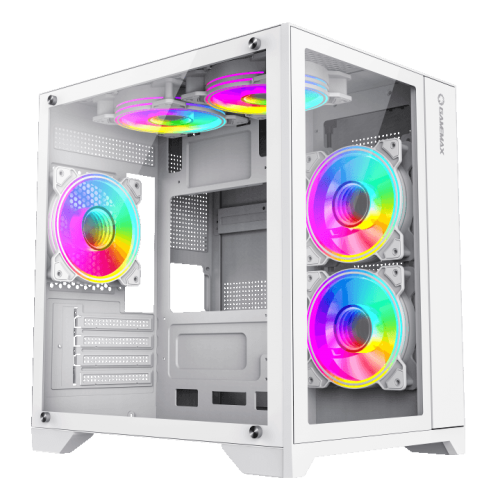 Корпус GAMEMAX Infinity Mini Tempered Glass без БЖ White (Відновлено продавцем, 768131) купити з перевіркою сумісності: огляд, характеристики, ціна у Києві, Львові, Вінниці, Хмельницькому, Івано-Франківську, Україні | інтернет-магазин TELEMART.UA фото