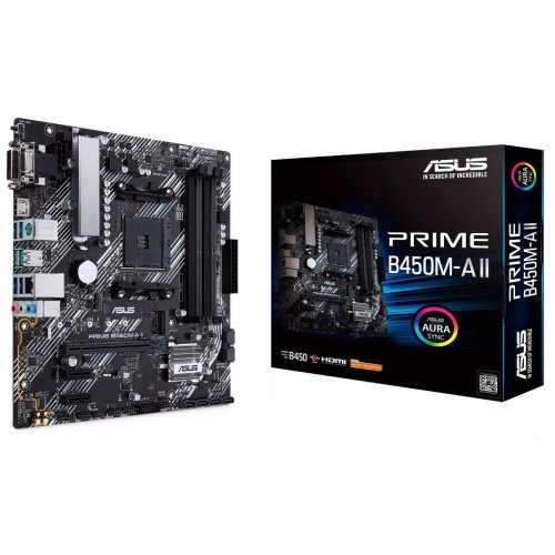 Купить Материнская плата Asus Prime B450M-A II (sAM4, AMD B450) (Восстановлено продавцом, 768139) с проверкой совместимости: обзор, характеристики, цена в Киеве, Днепре, Одессе, Харькове, Украине | интернет-магазин TELEMART.UA фото