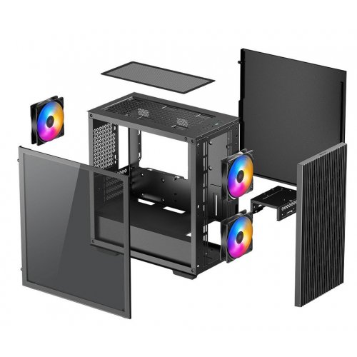 Купить Корпус Deepcool MATREXX 40 3FS Tempered Glass без БП (DP-MATX-MATREXX40-3FS) Black (Восстановлено продавцом, 768173) с проверкой совместимости: обзор, характеристики, цена в Киеве, Днепре, Одессе, Харькове, Украине | интернет-магазин TELEMART.UA фото