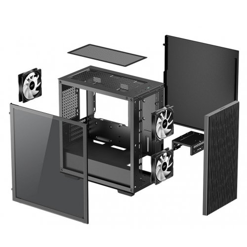 Купить Корпус Deepcool MATREXX 40 3FS Tempered Glass без БП (DP-MATX-MATREXX40-3FS) Black (Восстановлено продавцом, 768173) с проверкой совместимости: обзор, характеристики, цена в Киеве, Днепре, Одессе, Харькове, Украине | интернет-магазин TELEMART.UA фото