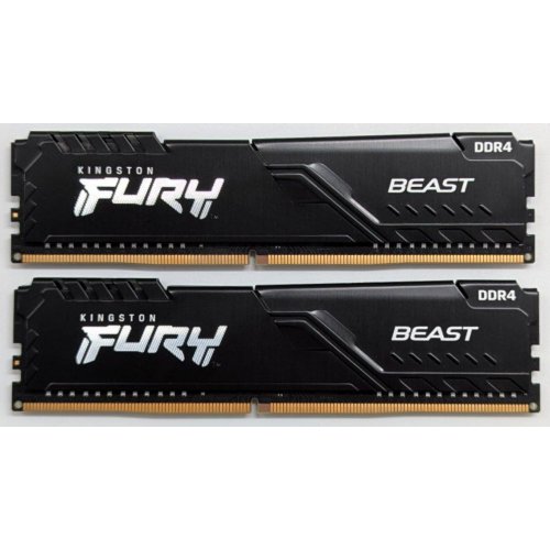 Озп Kingston DDR4 16GB (2x8GB) 3200Mhz FURY Beast Black (KF432C16BBK2/16) (Відновлено продавцем, 768203) купити з перевіркою сумісності: огляд, характеристики, ціна у Києві, Львові, Вінниці, Хмельницькому, Івано-Франківську, Україні | інтернет-магазин TELEMART.UA фото
