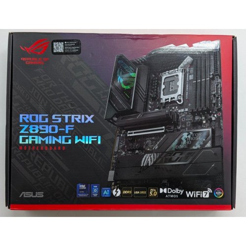 Купить Материнская плата Asus ROG STRIX Z890-F GAMING WIFI (s1851, Intel Z890) (Восстановлено продавцом, 768385) с проверкой совместимости: обзор, характеристики, цена в Киеве, Днепре, Одессе, Харькове, Украине | интернет-магазин TELEMART.UA фото