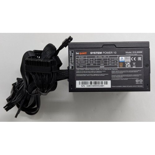 Блок живлення Be Quiet! System Power 10 650W (BN328) (Відновлено продавцем, 768461) купити з перевіркою сумісності: огляд, характеристики, ціна у Києві, Львові, Вінниці, Хмельницькому, Івано-Франківську, Україні | інтернет-магазин TELEMART.UA фото