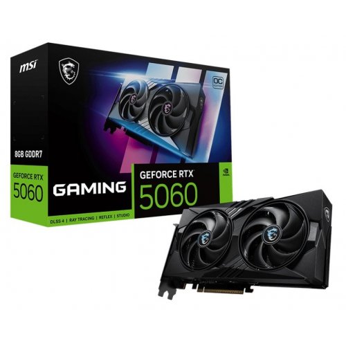 Відеокарта MSI GeForce RTX 5060 GAMING OC 8192MB (RTX 5060 8G GAMING OC) купити з перевіркою сумісності: огляд, характеристики, ціна у Києві, Львові, Вінниці, Хмельницькому, Івано-Франківську, Україні | інтернет-магазин TELEMART.UA фото