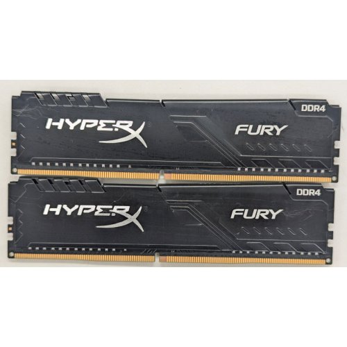 Озп HyperX DDR4 16GB (2x8GB) 3200Mhz Fury Black (HX432C16FB3K2/16) (Відновлено продавцем, 768686) купити з перевіркою сумісності: огляд, характеристики, ціна у Києві, Львові, Вінниці, Хмельницькому, Івано-Франківську, Україні | інтернет-магазин TELEMART.UA фото