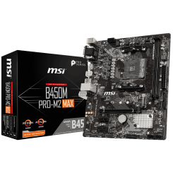 Материнская плата MSI B450M PRO-M2 MAX (sAM4, AMD B450) (Восстановлено продавцом, 768698)