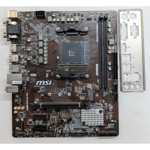 Купить Материнская плата MSI B450M PRO-M2 MAX (sAM4, AMD B450) (Восстановлено продавцом, 768698) с проверкой совместимости: обзор, характеристики, цена в Киеве, Днепре, Одессе, Харькове, Украине | интернет-магазин TELEMART.UA фото
