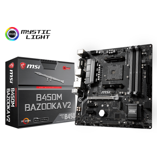 Купить Материнская плата MSI B450M BAZOOKA V2 (sAM4, AMD B450) (Восстановлено продавцом, 768703) с проверкой совместимости: обзор, характеристики, цена в Киеве, Днепре, Одессе, Харькове, Украине | интернет-магазин TELEMART.UA фото