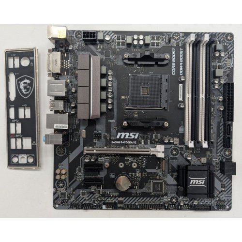 Купить Материнская плата MSI B450M BAZOOKA V2 (sAM4, AMD B450) (Восстановлено продавцом, 768703) с проверкой совместимости: обзор, характеристики, цена в Киеве, Днепре, Одессе, Харькове, Украине | интернет-магазин TELEMART.UA фото