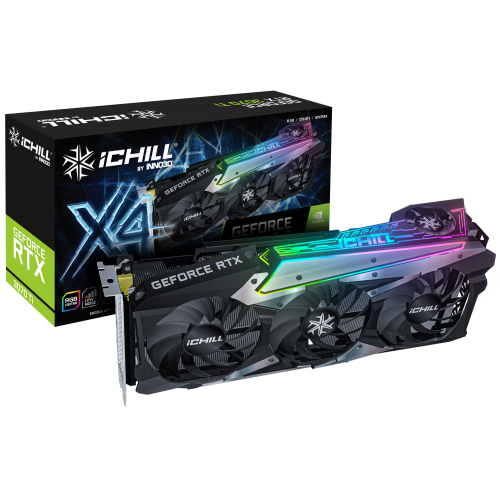 Відеокарта Inno3D GeForce RTX 3070 Ti ICHILL X4 8192MB (C307T4-086XX-1820VA35) (Відновлено продавцем, 769024) купити з перевіркою сумісності: огляд, характеристики, ціна у Києві, Львові, Вінниці, Хмельницькому, Івано-Франківську, Україні | інтернет-магазин TELEMART.UA фото