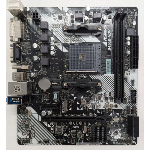 Материнська плата AsRock B450M-HDV (sAM4, AMD B450) (Відновлено продавцем, 769051) купити з перевіркою сумісності: огляд, характеристики, ціна у Києві, Львові, Вінниці, Хмельницькому, Івано-Франківську, Україні | інтернет-магазин TELEMART.UA фото