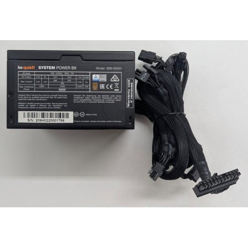 Блок живлення Be Quiet! System Power B9 600W (BN209) OEM (Відновлено продавцем, 769074) купити з перевіркою сумісності: огляд, характеристики, ціна у Києві, Львові, Вінниці, Хмельницькому, Івано-Франківську, Україні | інтернет-магазин TELEMART.UA фото