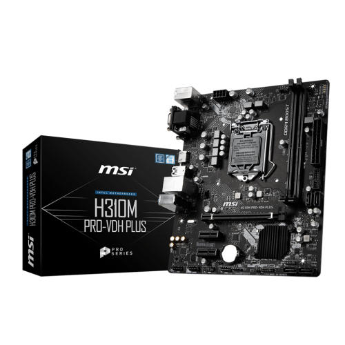 Материнська плата MSI H310M PRO-VDH PLUS (s1151-V2, Intel H310) (Відновлено продавцем, 769091) купити з перевіркою сумісності: огляд, характеристики, ціна у Києві, Львові, Вінниці, Хмельницькому, Івано-Франківську, Україні | інтернет-магазин TELEMART.UA фото