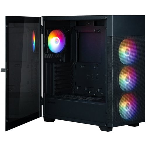 Корпус Zalman S5 Neo Tempered Glass без БЖ Black купити з перевіркою сумісності: огляд, характеристики, ціна у Києві, Львові, Вінниці, Хмельницькому, Івано-Франківську, Україні | інтернет-магазин TELEMART.UA фото