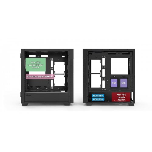 Корпус Zalman S5 Neo Tempered Glass без БЖ Black купити з перевіркою сумісності: огляд, характеристики, ціна у Києві, Львові, Вінниці, Хмельницькому, Івано-Франківську, Україні | інтернет-магазин TELEMART.UA фото