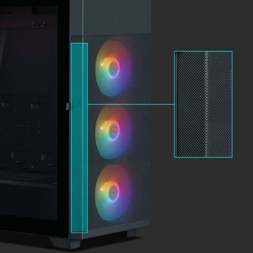 Корпус Zalman S5 Neo Tempered Glass без БЖ Black купити з перевіркою сумісності: огляд, характеристики, ціна у Києві, Львові, Вінниці, Хмельницькому, Івано-Франківську, Україні | інтернет-магазин TELEMART.UA фото