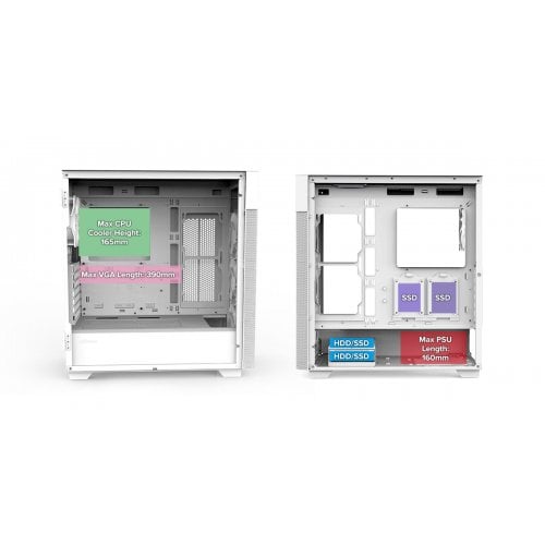Корпус Zalman S5 Neo Tempered Glass без БЖ White купити з перевіркою сумісності: огляд, характеристики, ціна у Києві, Львові, Вінниці, Хмельницькому, Івано-Франківську, Україні | інтернет-магазин TELEMART.UA фото